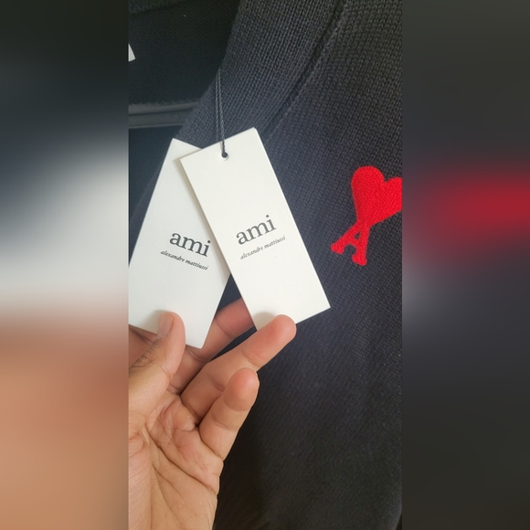 AMI ALEXANDRE MATTIUSSI-Black Ami de Cœur Cardigan - Picture 8 of 8